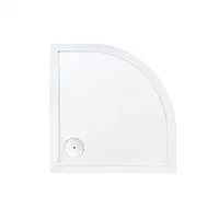 Душовий піддон Qtap Robin 308812C 80×80×12 см, акриловий, білий, з сифоном і ніжками