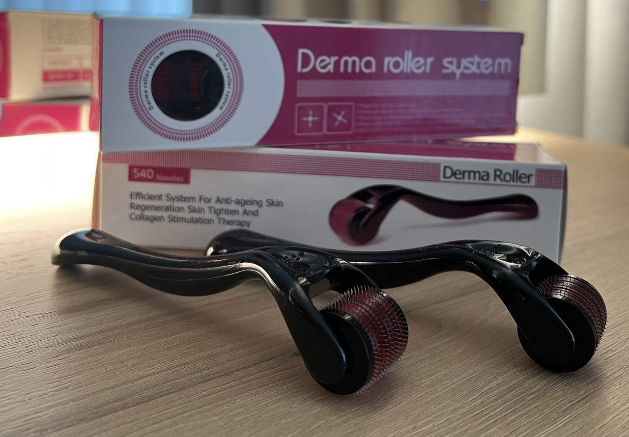Мезоролер професійний для шкіри Skin Roller 0.3 мм, Дермаролери 540 голок, фото 1