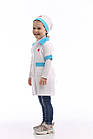 Дитячий костюм медсестри "Маленький лікар" / Костюм лікаря для дитини 2-3 роки, зріст 98-104 см для свята, фото 2