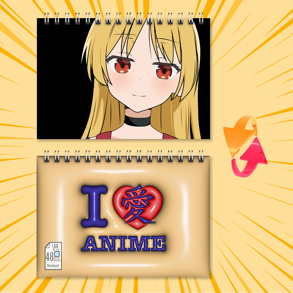 Блокнот на пружині в клітинку 48 арк. Bocchi the Rock / Самітниця-рокерка! 005