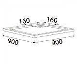 Душовий піддон акриловий Volle Benita 90×90 см (10-22-905 tray), білий, квадратний, фото 4