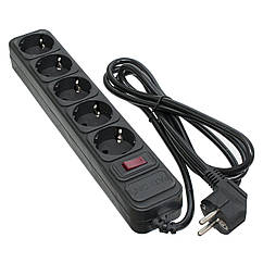 Мережевий фільтр Patron 1,8м 5 розеток black EXT-PN-SP-1052