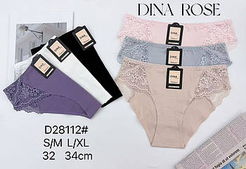 Трусики жіночі бавовна DinaRose, розміри S-M, L-XL, асорті, 28112