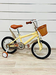Дитячий велосипед "Cruiser" M01 (12)з ручним гальмом, додатковими колесами і кошиком.