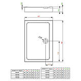 Душовий піддон Radaway Doros D Compact 120×80 см (SDRD1280-05), акриловий, білий, фото 3