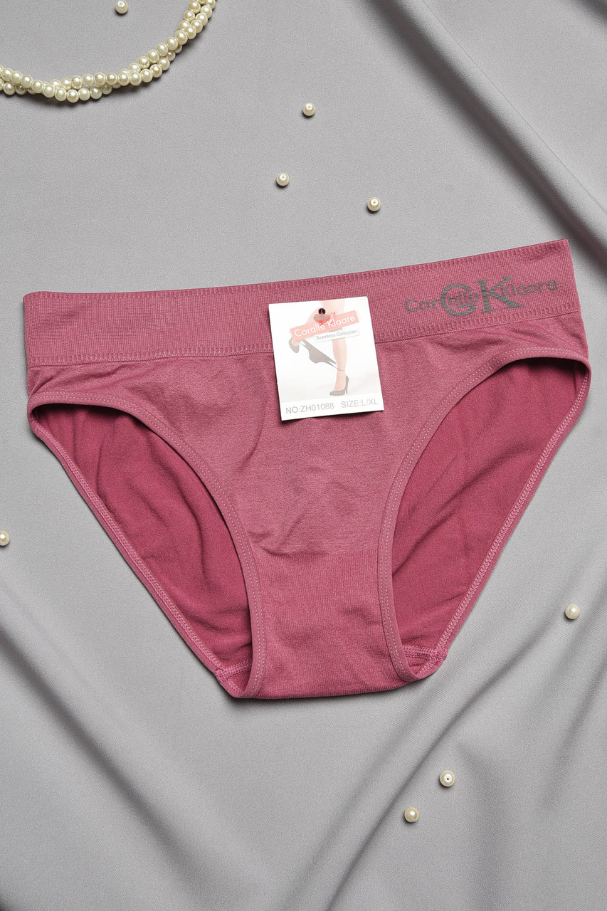 Труси жіночі однотонні темно-рожевого кольору р.S/M 197018S, фото 1