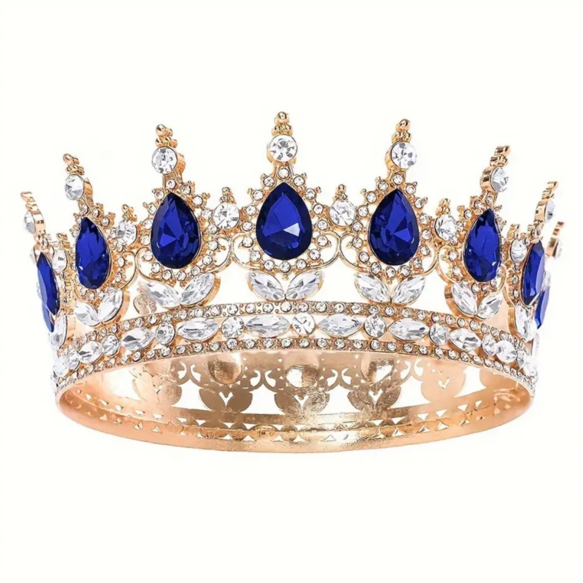 Декор для торта Корона D12 із синім камінням (ID#2534698214), ціна: 480 ...