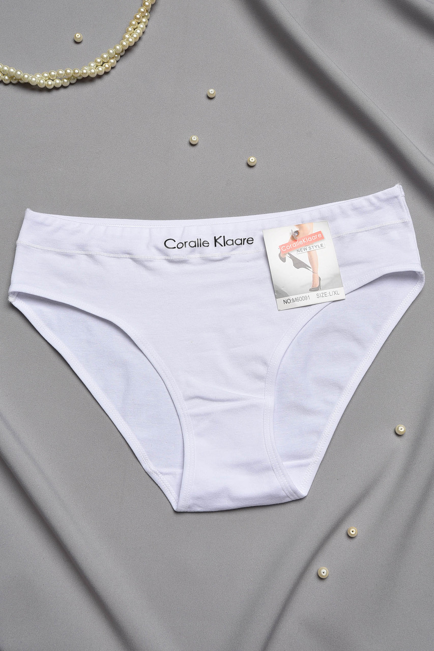 Труси жіночі однотонні білого кольору р.L/XL 197027S, фото 1