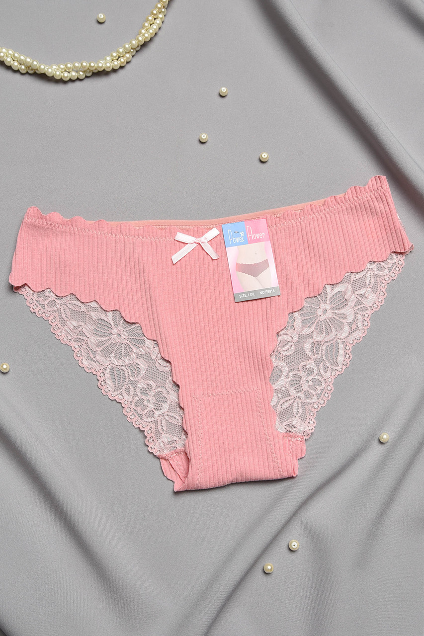 Труси жіночі однотонні світло-рожевого кольору 197035S, фото 1