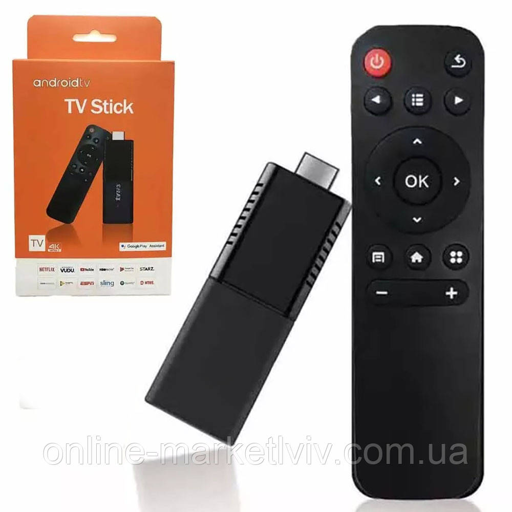 Смарт ТВ приставка 2GB/16GB, 4К + пульт, TVR3 / Цифрова приставка для ТВ / Смарт приставка для телевізора