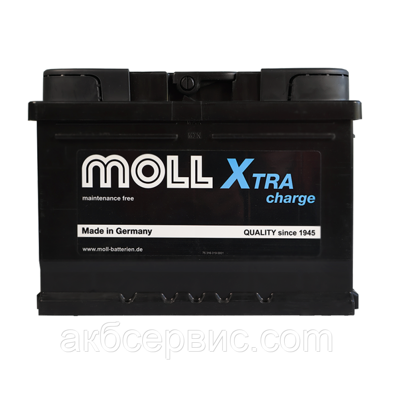 Акумулятор автомобільний MOLL X-Tra Charge 6СТ-60 АзE