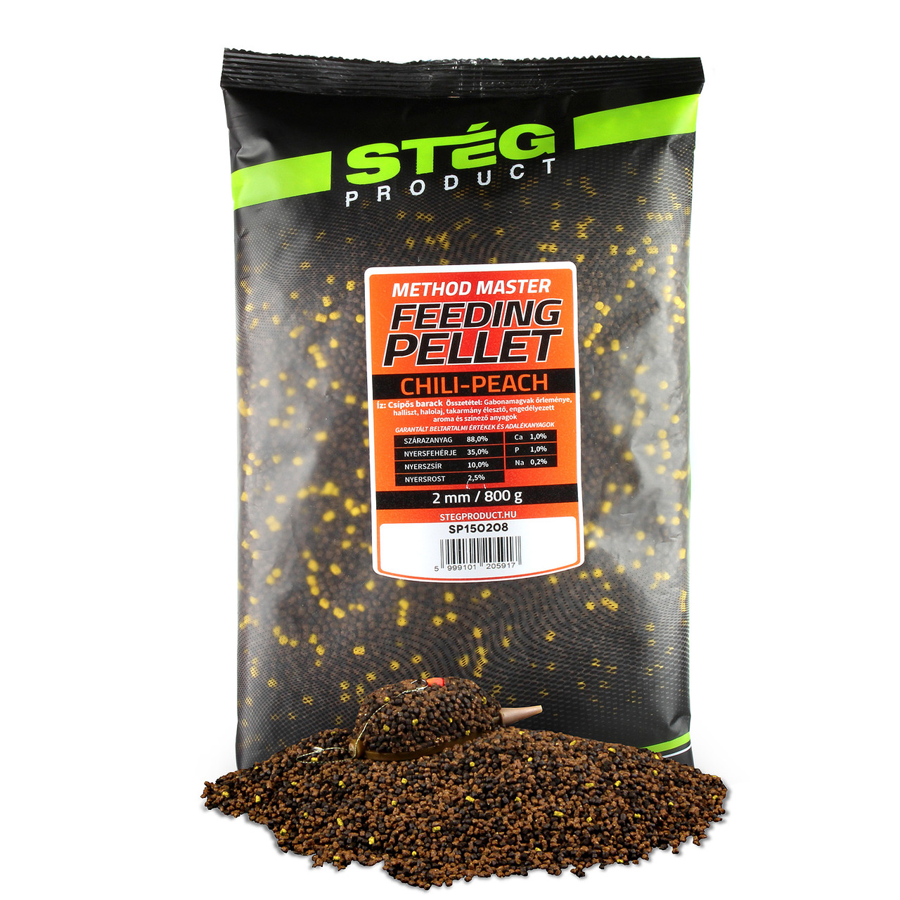 Пелетс Steg Product Feeding Pellet чилі-персик 2мм 800г, фото 1
