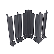 Плінтус накладний FSPRO P80 алюмінієвий 2,5 м Фарбуємо під замовлення (F1.P80R), фото 3