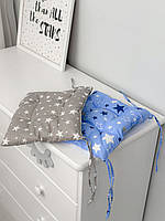 Подушка для стільця дитяча 23×28 з натуральної бавовни / антиалергенне наповнення, прямокутна, з візерунком, рожевий, фото 3