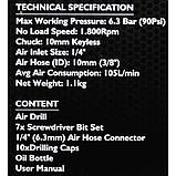 Дриль пневматичний JCB Tools JCB-RP7810 RP7102 10 мм, фото 6