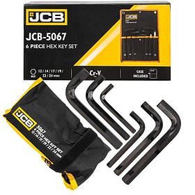 Haбіp Г-подібних ключів JCB Tools JCB-5067 HEX 6 од 12-24 мм в чохлі