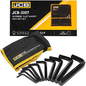 Haбіp Г-подібних ключів  JCB Tools JCB-5107 HEX 10 од 6-22 мм в чохлі