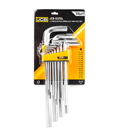 Haбіp Г-подібних ключів подовжених JCB Tools JCB-5137XL HEX 13 од 2 мм-19 мм