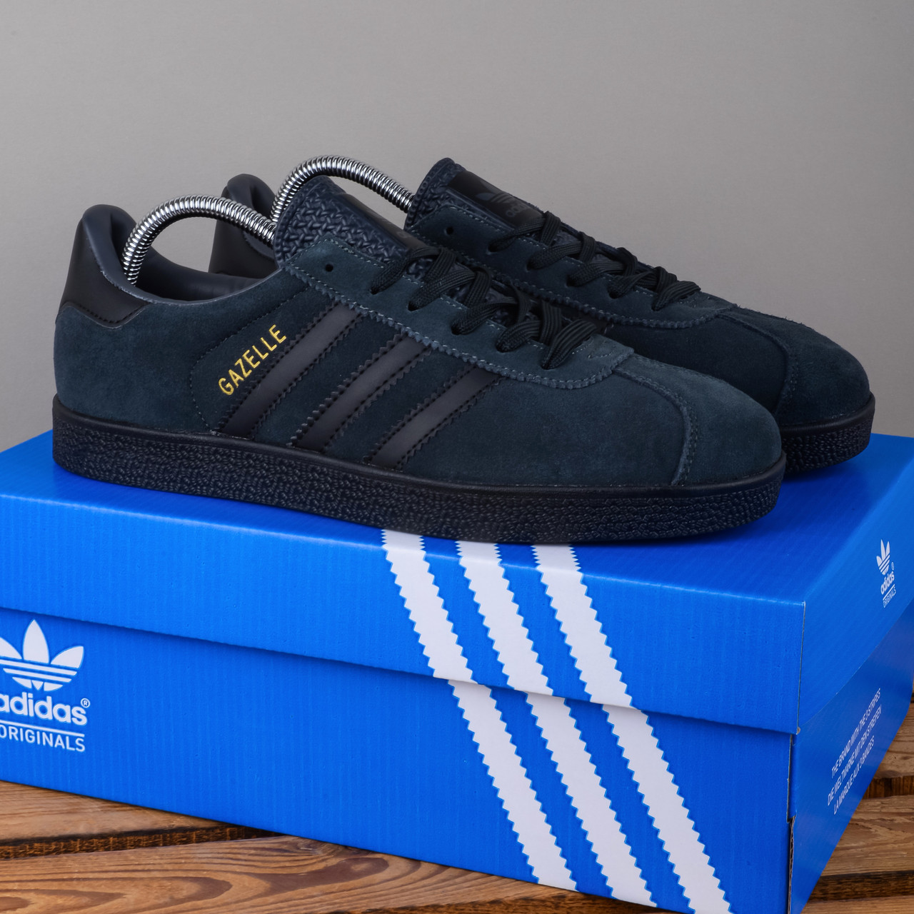 Кросівки кеди Adidas Gazelle графітові