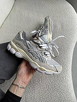 Чоловічі кросівки Asics Gel-Nyc Light Gray Beige Взуття Асікс Гель демісезон сірі кеди замша текстиль, фото 3