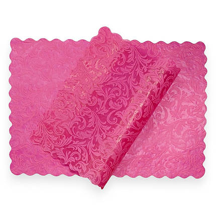 Набір серветок Flowers №3 на полички в холодильник 4 шт 30х50 см малиновий, фото 4
