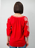 Вишиванка жіноча зі штапелю 3/4 рукав "Хвиля", фото 3