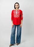 Вишиванка жіноча зі штапелю 3/4 рукав "Хвиля", фото 4