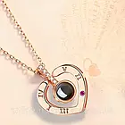 Подарунковий набір Ведмедик з мильними трояндами + Подарунок Кулон з ланцюжком і проекцією / Подарунок дівчині, фото 8