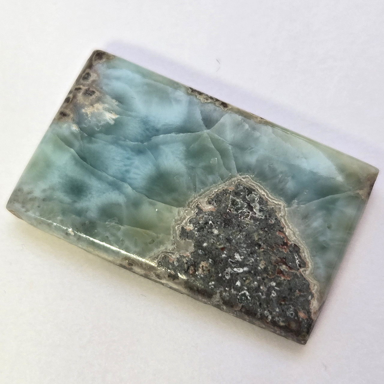 Природний ларимар кабошон для створення прикрас 35,5 ct, фото 1