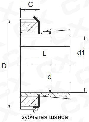 Втулка підшипника H208 (H208) CX, фото 2