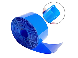 Термоусадка для акумуляторів 18650 19 мм х 0,08 мм, синя, 1 м