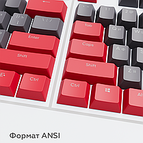 Набір кейкапів DARK PROJECT PBT KS-42 ENG/UA/RU (DP-KS-0042) червоно-сірі, фото 6