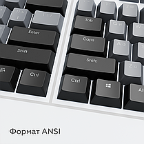 Набір кейкапів DARK PROJECT PBT KS-46 ENG/UA/RU (DP-KS-0046) чорно-сірі, фото 5