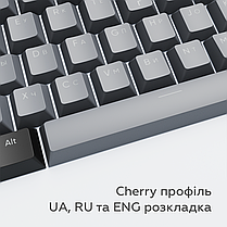 Набір кейкапів DARK PROJECT PBT KS-46 ENG/UA/RU (DP-KS-0046) чорно-сірі, фото 6