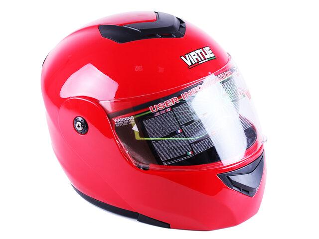 Шолом мотоциклетний модульний MD-903 VIRTUE (червоний, size S) (код 2773)
