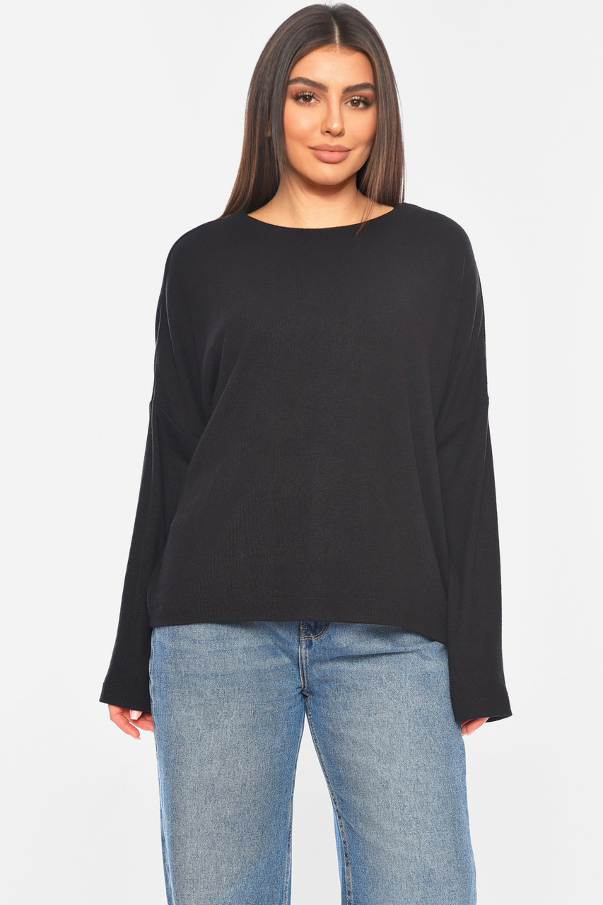 Кофта жіноча напівбатальна чорного кольору р.M 197524S, фото 1
