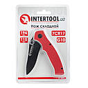 Ніж складаний 194 мм, ручка з металевими вставками. INTERTOOL HT-0595, фото 8