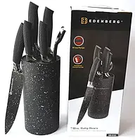 Набір кухонних ножів у колоді Edenberg EB-5103 на 7 предметів  (Чорний)