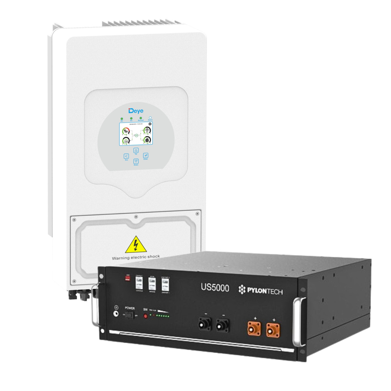 Комплект резервного живлення з інвертором Deye SUN-5K-SG03LP1-EU WiFi та АКБ Pylontech US5000 5 Квт/год, фото 1