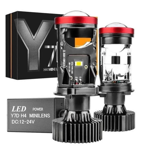 Лампа LED Міні лінзи D37мм H4 90W/16000LM/6000K 3570 Module 9-30V Canbus Y7D