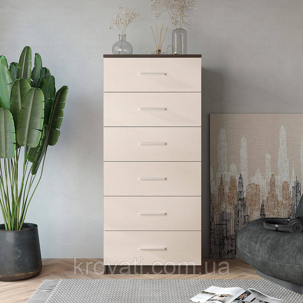 Вузький Комод 6 NEW Компаніт,  Венге комбі