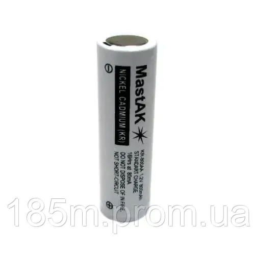 Акумулятор промисловий MastAK Ni-Cd AA 1,2V 800mAh Cd 14,5*48,2, фото 1