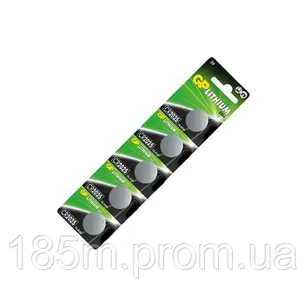 Батарейка літієва GP CR2025  5BL, фото 1