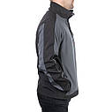 Куртка SOFTSHELL темно-сіра - чорна, трехслойная, тканина стрейч SOFTSHEL 300 GSM 100D з водо і вітро, фото 4