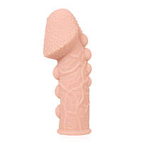 Насадка на член Kokos Extreme Sleeve ES.09 розмір M, потовщуюча, стимулюючий рельєф, Телесный