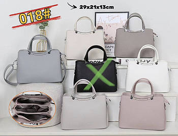 Сумка жіноча ділова шопер 29*21 см на три відділення зі штучної шкіри у різних кольорах Sasha