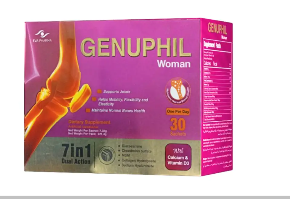 Genuphil Woman Дженуфіл женуфіл генуфіл з кальцієм та вітаміном D3. 7 в 1. (30 саше) Єгипет