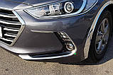 Хром накладки на протитуманки Hyundai Elantra AD 2015-2019 (Autoclover/Південна Корея), фото 7