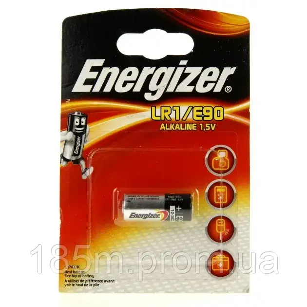 Батарейка ENERGIZER LR1 E90 Alkaline 1BL, фото 1