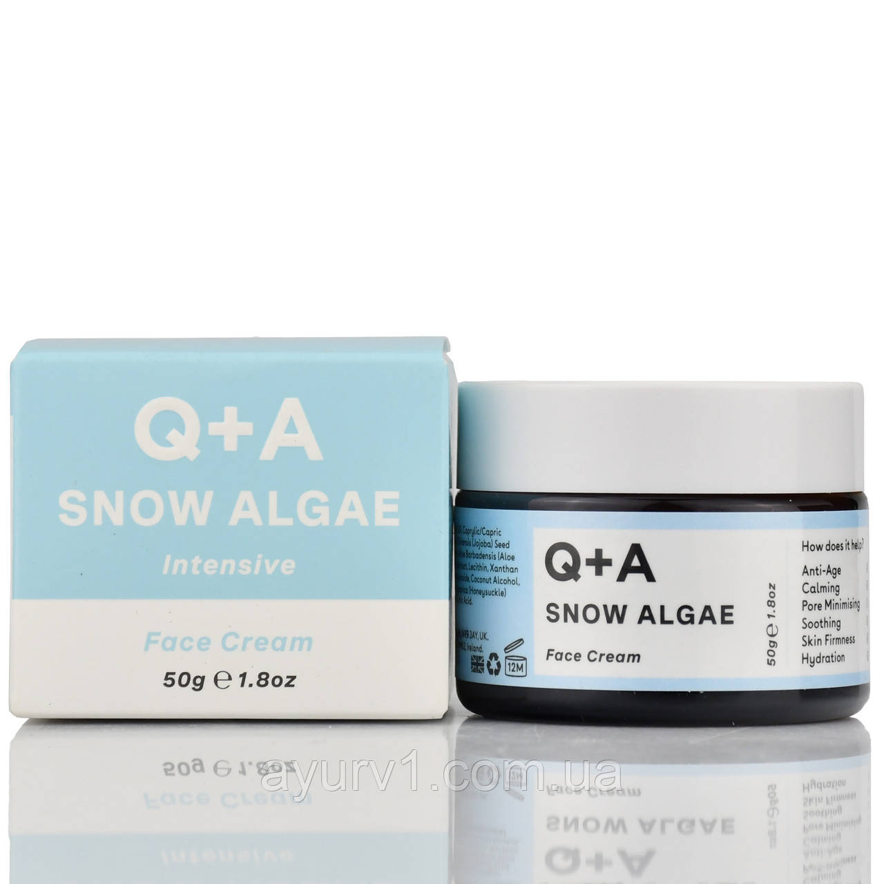 Крем для обличчя зі сніжною водорістю Q+A Snow Algae Intensive Face Cream 50g, фото 1
